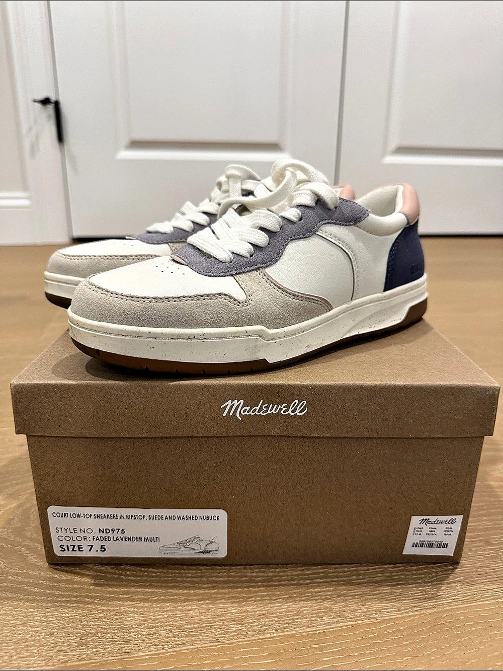 Madewell MWL Lowell 2 Women's Sneakers White & Purple US 7.5